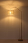 Preview: Globo Stehleuchte Rom E27 Sandfarben beige Metall Leinen 200cm