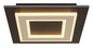 Preview: Globo LED Deckenleuchte Jayden 24W warmweiss Schwarz matt dunkelbraun gebürstet Metall MDF 32x32cm