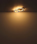 Preview: Globo LED Deckenleuchte Jayden 40W warmweiss Holzoptik dunkel schwarz matt Metall 63x35cm
