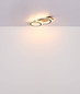 Preview: Globo LED Deckenleuchte Jayden 40W warmweiss Holzoptik dunkel schwarz matt Metall 63x35cm