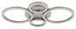 Preview: Globo LED Deckenleuchte Loretta 40W CCT warm-/neutral-/tageslichtweiss Kaffeefarben matt champagnerfarben matt Metall 53x35,5cm