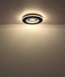 Preview: Globo LED Deckenleuchte Marsh 30W dimmbar Fernbedienung CCT warm-/tageslichtweiss Schwarz matt klar Metall Kunststoffkristalle Ø52,5cm