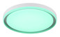 Preview: Globo LED Deckenleuchte Janice RGBW LED 48W dimmbar Fernbedienung CCT warm-/neutral-/tageslichtweiss Weiß matt silber Metall Ø50cm