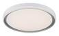 Preview: Globo LED Deckenleuchte Janice RGBW LED 48W dimmbar Fernbedienung CCT warm-/neutral-/tageslichtweiss Weiß matt silber Metall Ø50cm