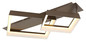 Preview: Globo LED Deckenleuchte Syrakus 24W warmweiss Kaffeefarben matt Metall 68,5x49,5cm