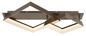 Preview: Globo LED Deckenleuchte Syrakus 24W warmweiss Kaffeefarben matt Metall 68,5x49,5cm