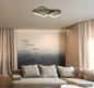 Preview: Globo LED Deckenleuchte Syrakus 24W warmweiss Kaffeefarben matt Metall 68,5x49,5cm