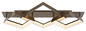 Preview: Globo LED Deckenleuchte Syrakus 24W warmweiss Kaffeefarben matt Metall 85x49,5cm