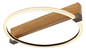 Preview: Globo LED Deckenleuchte Fletcher 15W warmweiss Holzoptik dunkel Metall 41x38cm