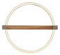 Preview: Globo LED Deckenleuchte Fletcher 15W warmweiss Holzoptik dunkel Metall 41x38cm