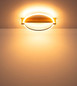 Preview: Globo LED Deckenleuchte Fletcher 15W warmweiss Holzoptik dunkel Metall 41x38cm