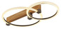 Preview: Globo LED Deckenleuchte Fletcher 24W warmweiss Holzoptik dunkel Metall 58x40cm