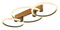 Preview: Globo LED Deckenleuchte Fletcher 40W warmweiss Holzoptik dunkel Metall 76x38cm