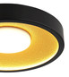 Preview: Globo LED Deckenleuchte Woki 30W warmweiss Schwarz matt goldfarben matt Metall Ø40cm