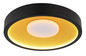 Preview: Globo LED Deckenleuchte Woki 30W warmweiss Schwarz matt goldfarben matt Metall Ø40cm