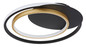 Preview: Globo LED Deckenleuchte Rodan 36W dimmbar Fernbedienung CCT warm-/tageslichtweiss Schwarz goldfarben Metall 48,5x46,5cm