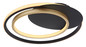 Preview: Globo LED Deckenleuchte Rodan 36W dimmbar Fernbedienung CCT warm-/tageslichtweiss Schwarz goldfarben Metall 48,5x46,5cm