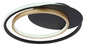 Preview: Globo LED Deckenleuchte Rodan 36W dimmbar Fernbedienung CCT warm-/tageslichtweiss Schwarz goldfarben Metall 48,5x46,5cm