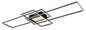 Preview: Globo LED Deckenleuchte Saunders 60W dimmbar Fernbedienung CCT warm-/tageslichtweiss Schwarz matt Metall Aluminium 111x42cm