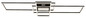 Preview: Globo LED Deckenleuchte Saunders 60W dimmbar Fernbedienung CCT warm-/tageslichtweiss Schwarz matt Metall Aluminium 111x42cm