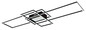 Preview: Globo LED Deckenleuchte Saunders 60W dimmbar Fernbedienung CCT warm-/tageslichtweiss Schwarz matt Metall Aluminium 111x42cm