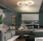 Preview: Globo LED Deckenleuchte Deon 80W CCT warm-/neutral-/tageslichtweiss Weiß matt Metall Champagner 108x95cm