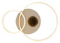 Preview: Globo LED Deckenleuchte Sanford 30W warmweiss Sandfarben matt cappuccinofarben matt Metall 70x50cm