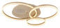 Preview: Globo LED Deckenleuchte Sanford 40W warmweiss Sandfarben matt cappuccinofarben matt Metall 78x60cm