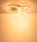 Preview: Globo LED Deckenleuchte Sanford 40W warmweiss Sandfarben matt cappuccinofarben matt Metall 78x60cm
