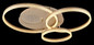 Preview: Globo LED Deckenleuchte Sanford 40W warmweiss Sandfarben matt cappuccinofarben matt Metall 78x60cm