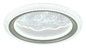 Preview: Globo LED Deckenleuchte Odessa 28W CCT warm-/neutral-/tageslichtweiss Grau matt klar Metall Acrylkristalle Ø39,5cm