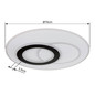 Preview: Globo LED Deckenleuchte Jacques 60W dimmbar Fernbedienung CCT warm-/tageslichtweiss Weiß matt Metall Ø70cm
