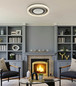 Preview: Globo Alsuna LED Deckenleuchte 48W CCT Anthrazit Matt, Metall Fernbedienung Nachtlicht Memoryfunktion Ø48cm 48557-48