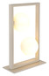 Preview: Globo Tischleuchte Nanda 2-flammig G9 Sandfarben matt opal Metall Glaskugeln 40x28cm