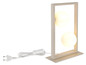Preview: Globo Tischleuchte Nanda 2-flammig G9 Sandfarben matt opal Metall Glaskugeln 40x28cm