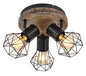 Preview: Globo Priska E27 Strahler 3-fach 60W Schwarz, Metall Ø12cm 54017W-3