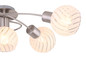 Preview: Globo Deckenleuchte Willy 5-flammig E27 Nickel matt Metall Glas 69x43cm