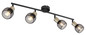 Preview: Globo Strahler Fiastra 4-flammig E14 Schwarz matt Metall 15x8cm
