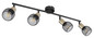 Preview: Globo Strahler Fiastra 4-flammig E14 Schwarz matt Metall 15x8cm