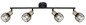 Preview: Globo Strahler Fiastra 4-flammig E14 Schwarz matt Metall 15x8cm