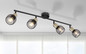 Preview: Globo Strahler Fiastra 4-flammig E14 Schwarz matt Metall 15x8cm