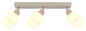 Preview: Globo Strahler Trent 3-flammig E14 Sandfarben matt Metall Glas 41x18,5cm