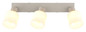 Preview: Globo Strahler Trent 3-flammig E14 Sandfarben matt Metall Glas 41x18,5cm