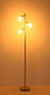 Preview: Globo Stehleuchte Trent 3-flammig E14 Sandfarben matt Metall Glas 161cm