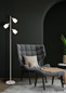 Preview: Globo Stehleuchte Trent 3-flammig E14 Sandfarben matt Metall Glas 161cm