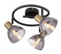 Preview: Globo Jay E14 Strahler 3-fach 25W Schwarz, Metall Ø11cm 54305-3