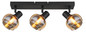 Preview: Globo Tokki E14 Strahler 3-fach 40W Schwarz Matt, Metall Ø10,5cm 54309-3B