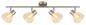 Preview: Globo Strahler Zachery 4-flammig E14 Nickel matt Metall Glas 70x19cm