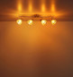 Preview: Globo Strahler Zachery 4-flammig E14 Messingfarben matt amber Metall Glas 70x19cm