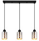 Preview: Globo Alonso E27 Hängeleuchte 3-fach 40W Schwarz Matt, Metall Ø9cm 54316-3H